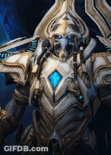Video Game Character With Blue Eyes And Blue Diamond GIF