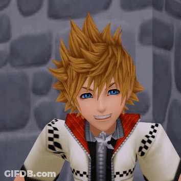 Video Game Character With Blue Eyes And Checkered Jacket GIF