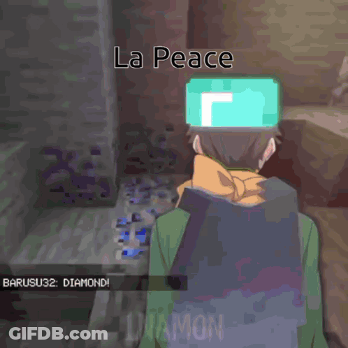Video Game Character With Blue Hat Saying La Peace GIF