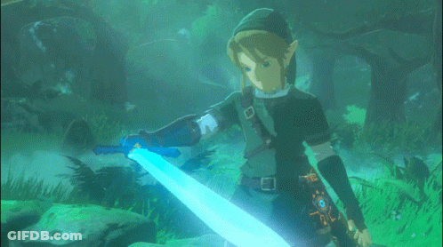 Video Game Character With Blue Sword GIF