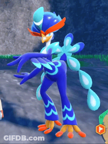 Video Game Character With Blue Wings And Red Head GIF