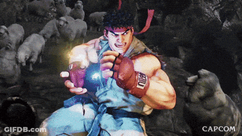 Video Game Character With Capcom Logo GIF