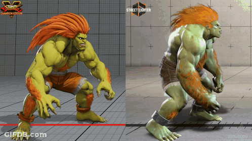 Video Game Character With Champion Edition Logo GIF