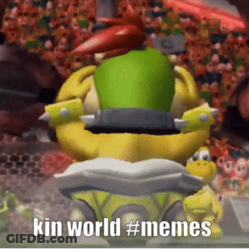 Video Game Character With Green Apple On Head Kin World #Memes GIF