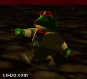Video Game Character With Green Gloves And Red Hat GIF