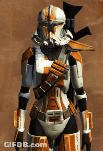 Video Game Character With Helmet And Gun GIF