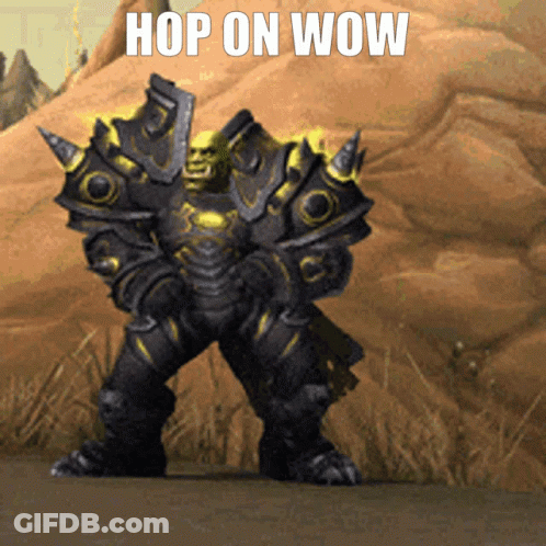 Video Game Character With Hop On Wow GIF