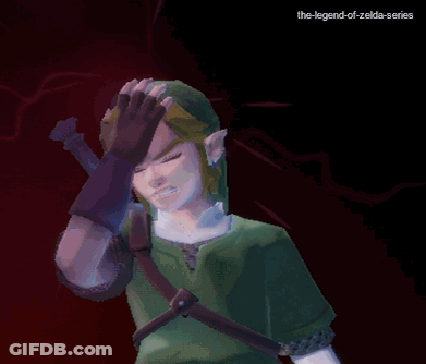 Video Game Character With Legend Of Zelda Text GIF