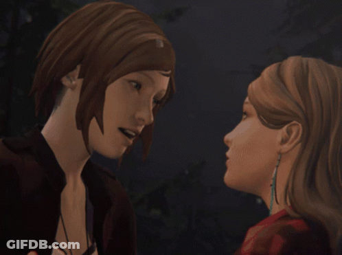 Video Game Character With 'No' Behind Her GIF