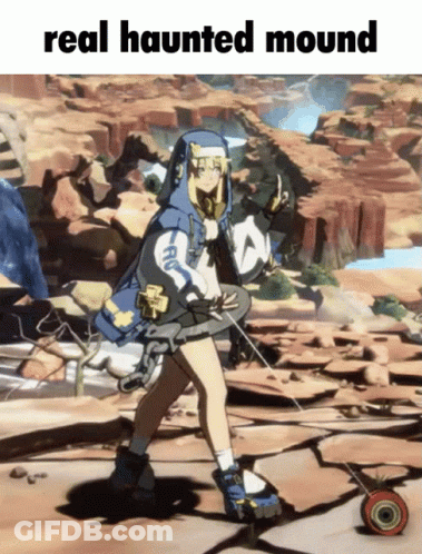 Video Game Character With Real Haunted Mound GIF