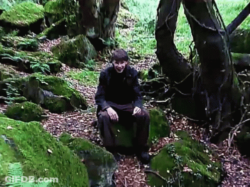 Video Game Character With Real Haunted Mound GIF
