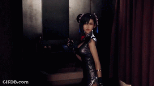 Video Game Character With Red Rose In Hair GIF