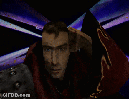 Video Game Character With Red Shield Letter C GIF