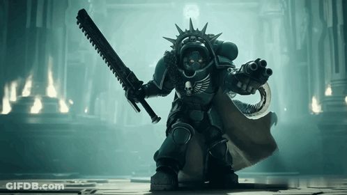 Video Game Character With Sword And Guns GIF