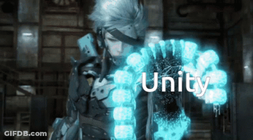 Video Game Character With Unity On Hand GIF