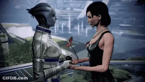 Video Game Characters Holding Hands GIF
