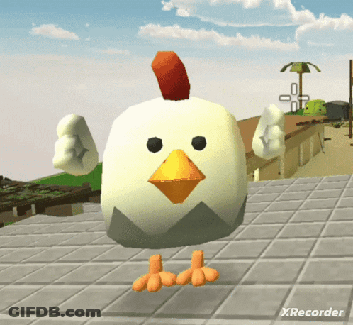 Video Game Chicken With Xrecorder GIF