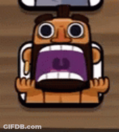 Video Game Clash Royale Scream Hog Emote GIF