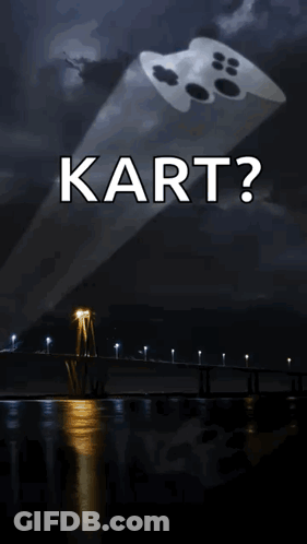 Video Game Controller Flying Above Bridge GIF