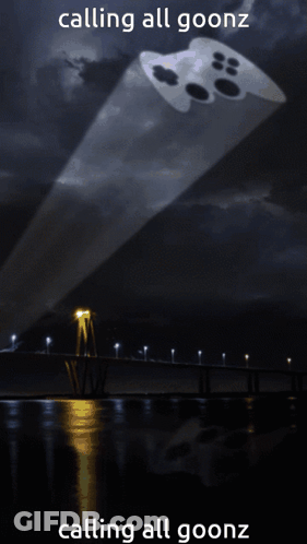 Video Game Controller Flying Over Bridge GIF