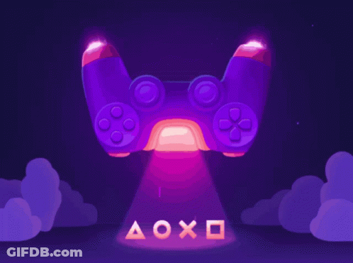 Video Game Controller With Letters OX And Square GIF