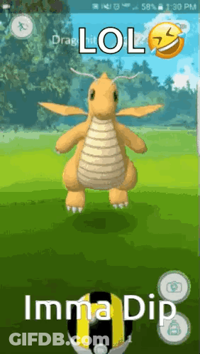Video Game Dragon With Lol And Imma Dip GIF
