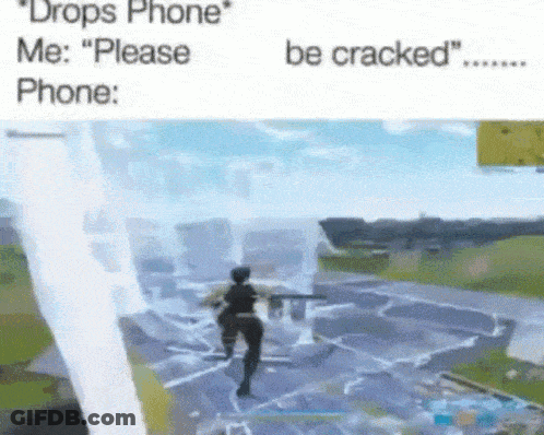 Video Game Drops Phone Me Please Be Cracked GIF