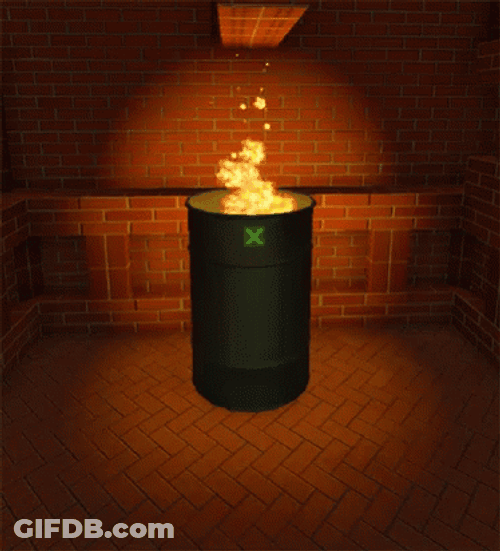 Video Game Dumpster Can Fire GIF