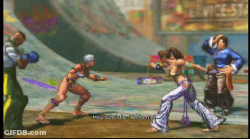 Video Game Fighter Says Hey Christa GIF