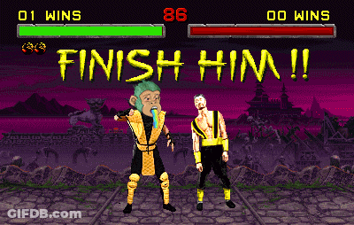 Video Game Fighters With Finish Him On Screen GIF