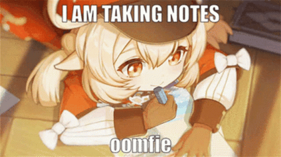 Video Game Genshin Impact Klee Taking Notes GIF