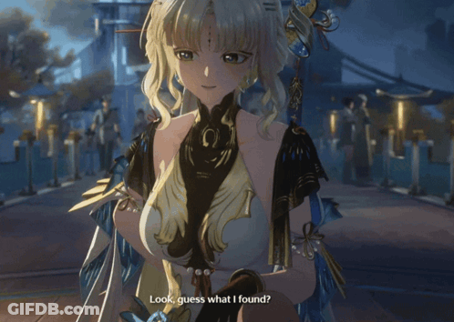 Video Game Girl Holding Star Saying Look Guess What I Found GIF