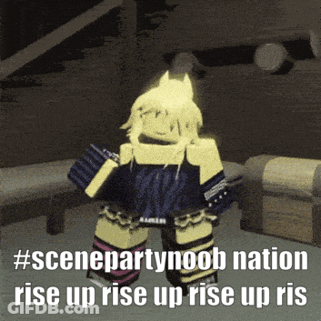 Video Game Girl Scenepartynoob Nation Rise Up GIF