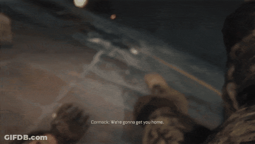 Video Game Man Laying On Ground Saying Cormack We're Gonna Get You Home GIF