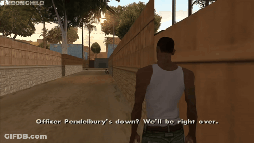 Video Game Man Says Officer Pendelbury Down GIF