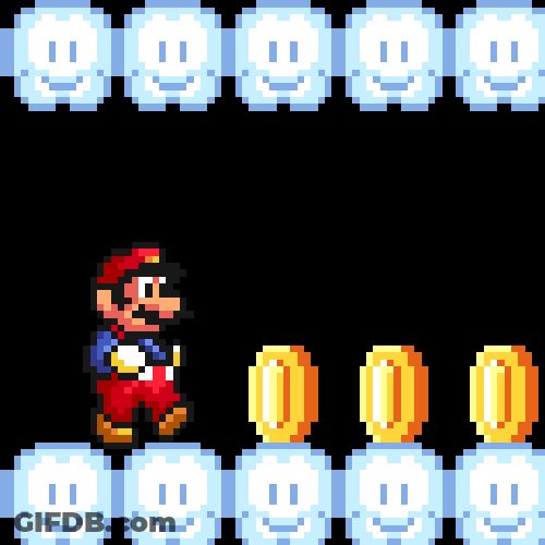 Video Game Mario Running GIF