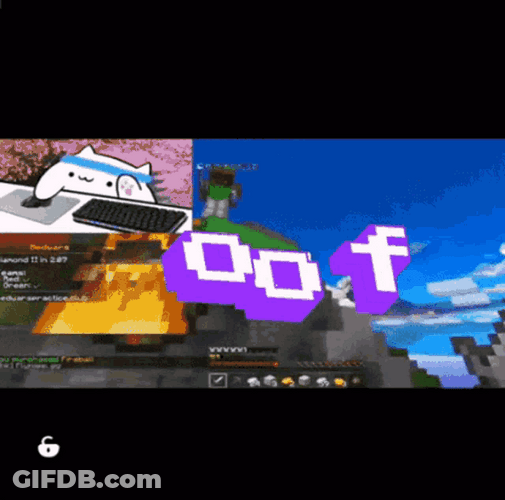 Video Game Minecraft Oof Meme GIF