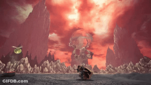 Video Game Monster And Helicopter GIF