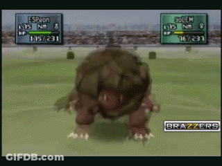 Video Game Monster With Brazzers Logo GIF