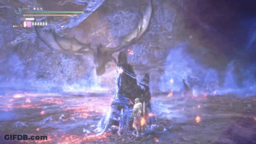 Video Game Monster With Purple Glow GIF