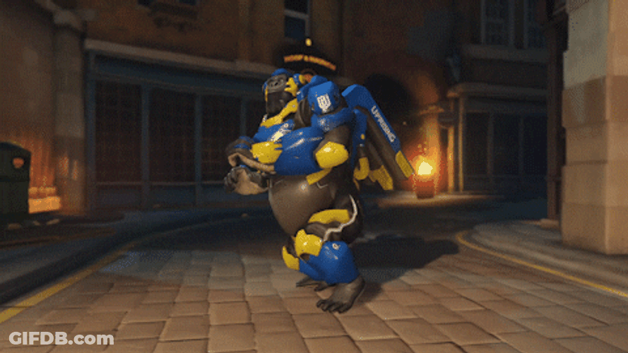 Video Game Overwatch Tank Hero Winston Emote Dance GIF