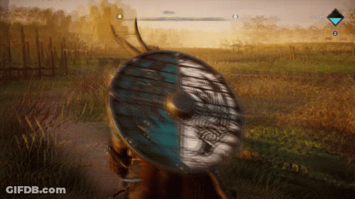 Video Game Person With Shield On Back GIF