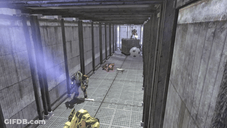 Video Game Played In Dark Room GIF