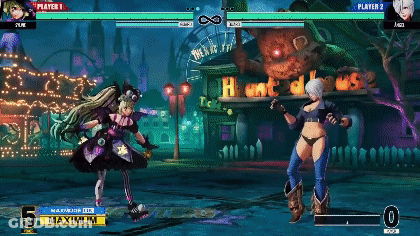 Video Game Player 1 And Player 2 Fighting GIF