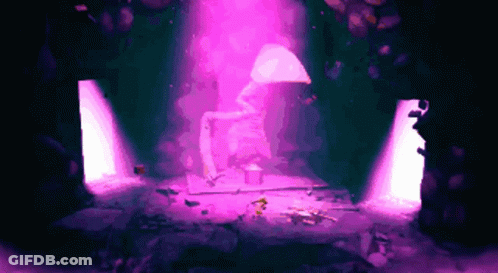 Video Game Pyramid With Purple Light GIF