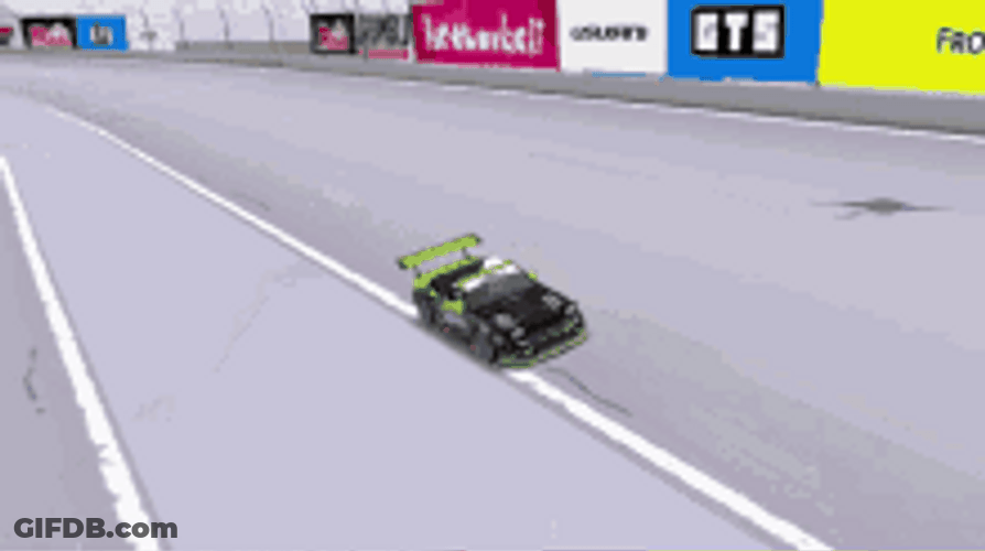 Video Game Race Car Drifting GIF