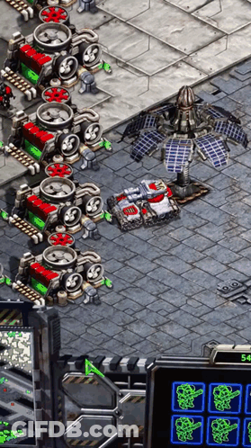 Video Game Robot With Red Circle GIF