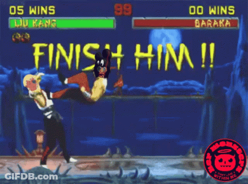 Video Game Saying Finish Him GIF
