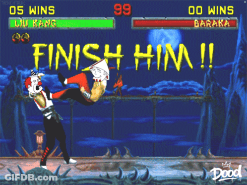 Video Game Saying Finish Him GIF