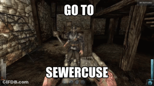 Video Game Saying Go To Sewercuse GIF